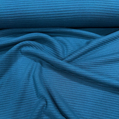 Tricot côtelé bleu azur