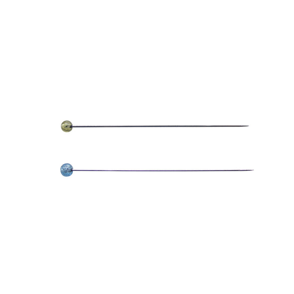 Épingles à tête de cristal HEIRLOOM - bleu et jaune - 47mm (17⁄8″)