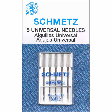 Aiguilles universelles SCHMETZ #1709 sur carton - 80/12 - 5 unités