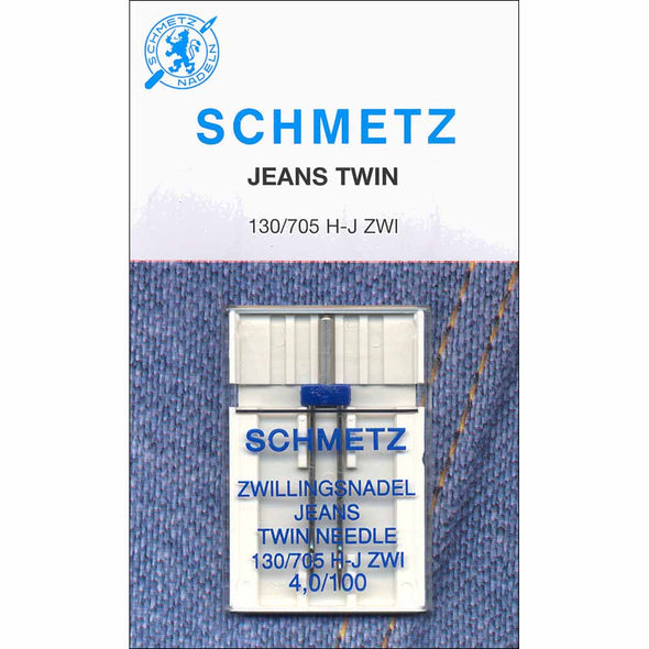 Aiguilles doubles à denim SCHMETZ #1738 sur carton - 100/16 4mm - 1 unité