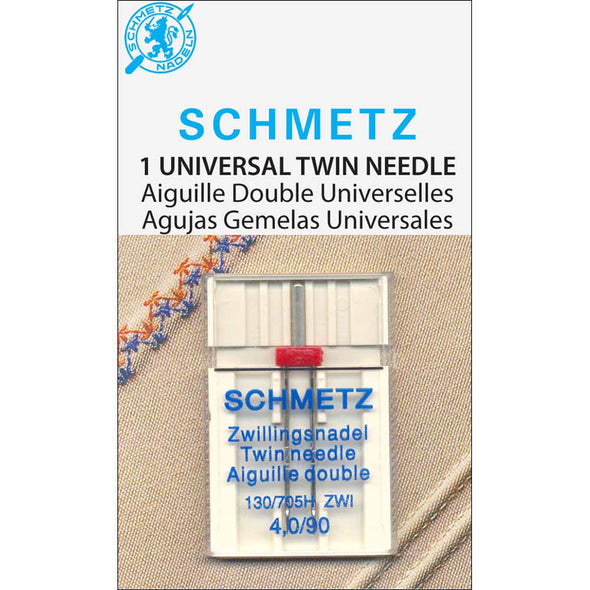Aiguille double SCHMETZ #1795 sur carton - 90/14 - 4.0mm - 1 unité