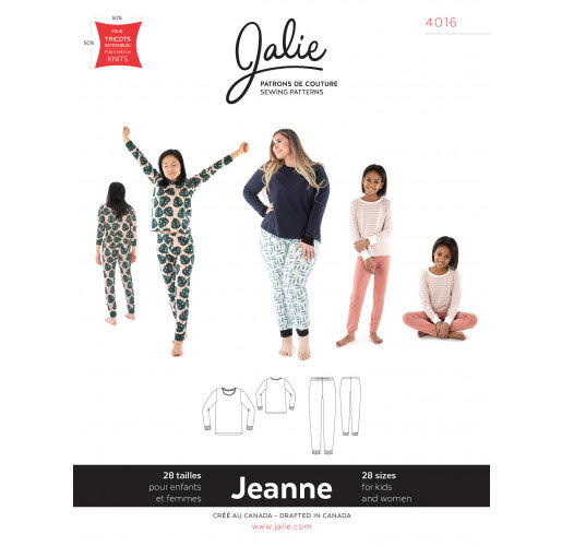 Patron Jalie :  Ensemble pyjama deux pièces JEANNE 4016
