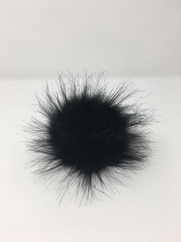 Pompon noir 13 cm