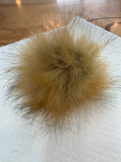 Pompon couleur renard 13 cm