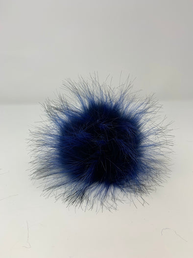 Pompon bleu royal 13 cm